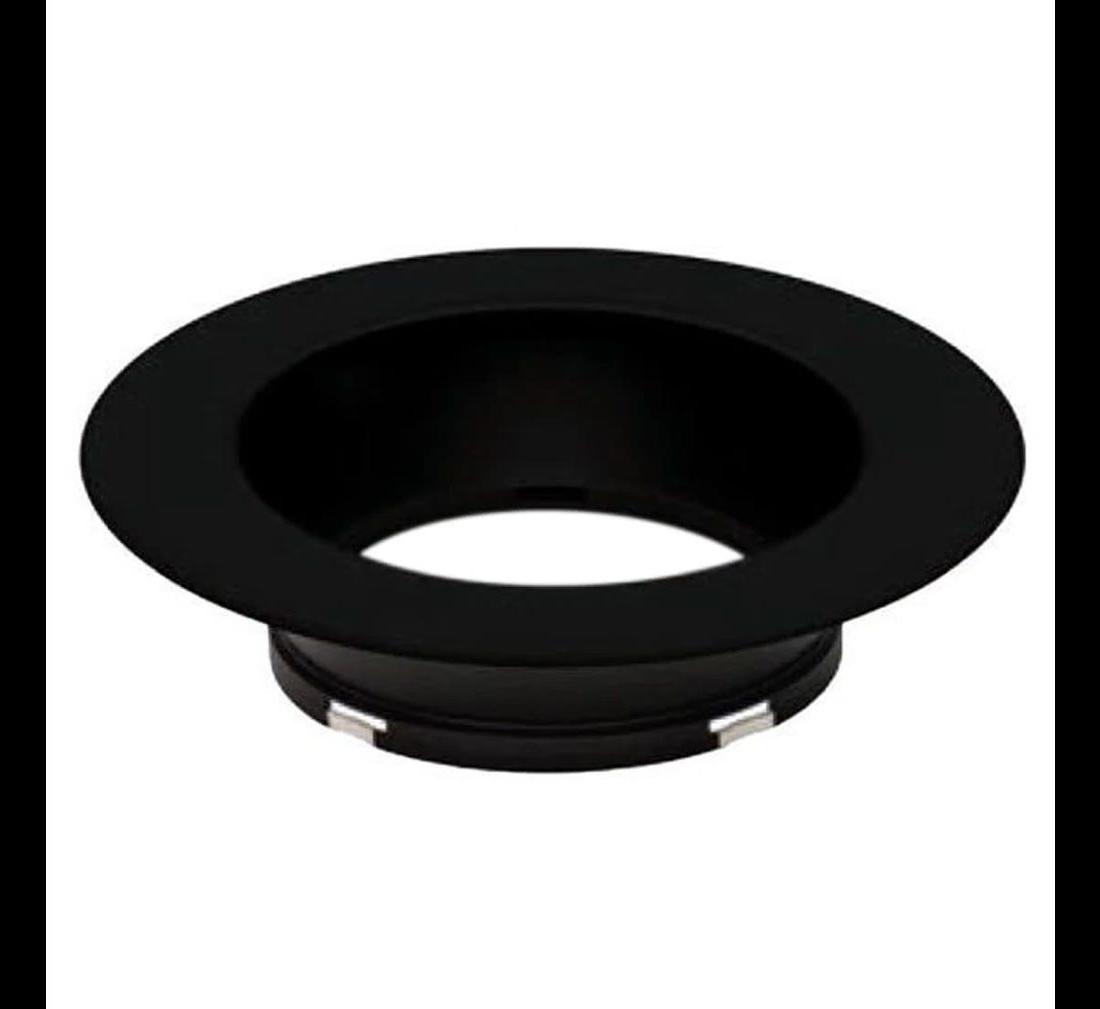 Flat black diffuse finish reflector w/extended black flange